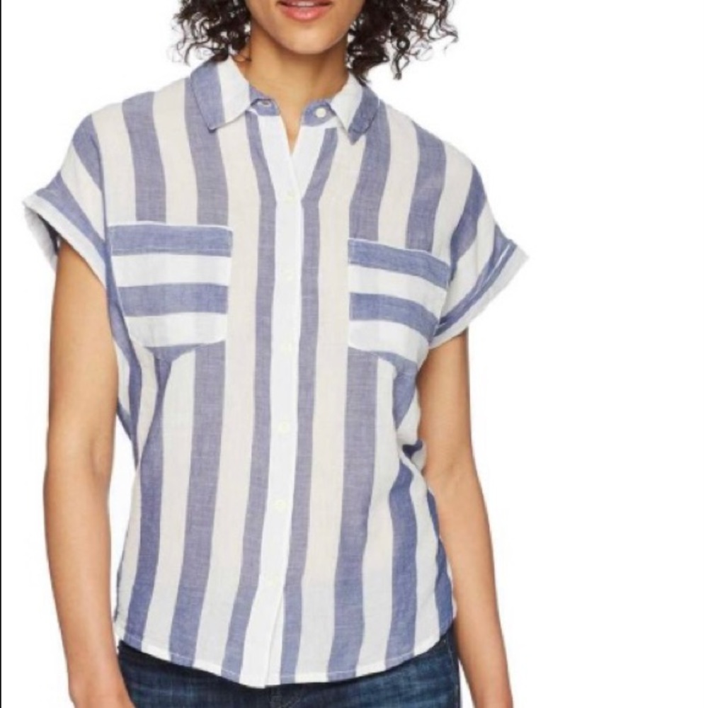 Lucky Brand multi stripped tie back shirt size XL